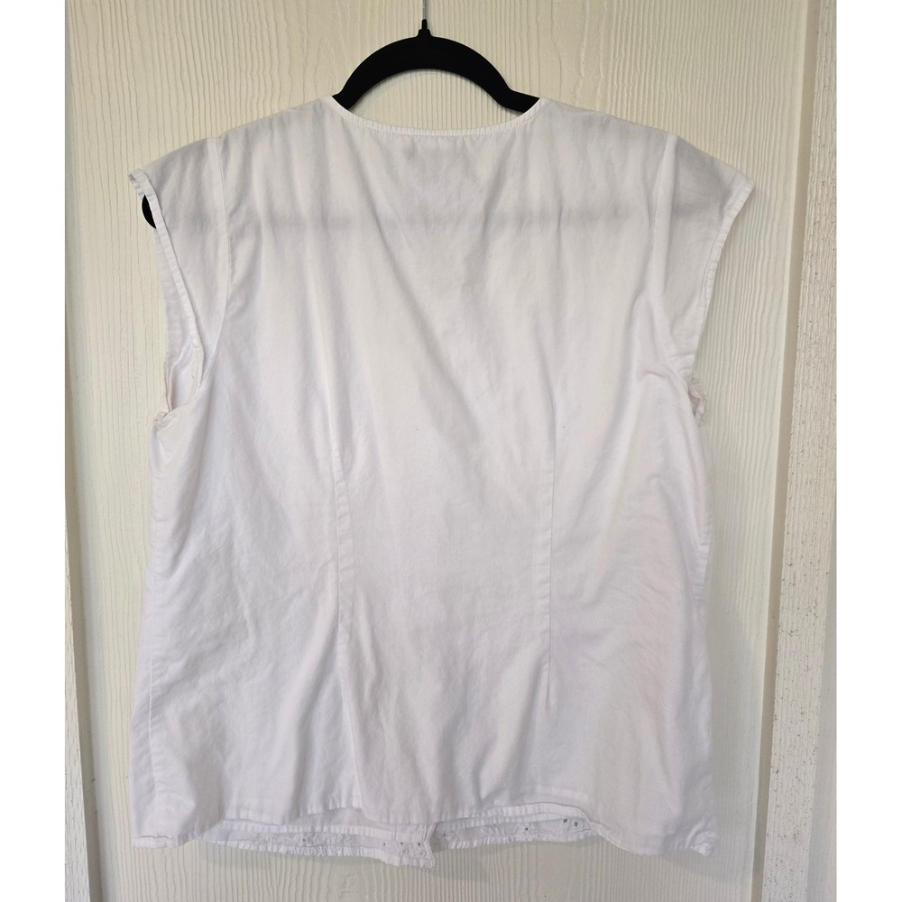 Ann Taylor Factory Eyelet Embroidered Blouse Boho Feminine Cottagecore Romantic - Picture 2 of 5